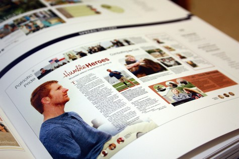 A photo of the recognized featured page in the Jostens 2016 Look Book.