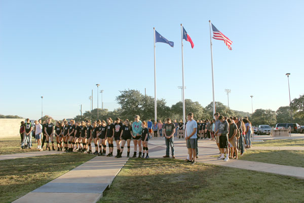 Students pray for their school and country during See You at the Pole.