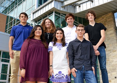 National Hispanic Recognition Program members Wesley Cornelius, Nathan Smith, Julia Kidd, Mason Browning, Aubrey Medrano, Brittany Rea and Tony Perez.