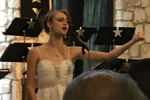 Senior Morgan McLeod performs "Holding Out for a Hero" at the Bulverde United Methodist Church in August.