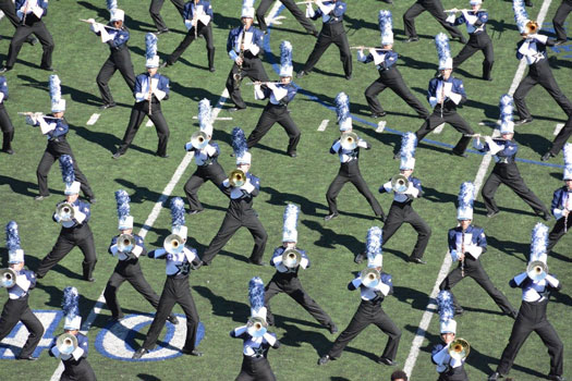 The band performs "Extreme Deception" at the region marching contest Oct. 22.