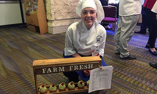 Senior Andie O'Brien placed first in Cupcake Battle.