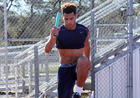 Trevon Moehrig-Woodward practices after school on Feb. 22