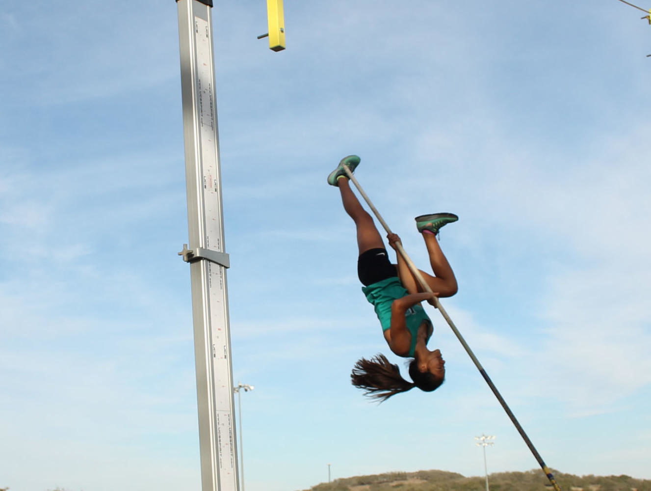 Avianna Trinidad practices for regionals.