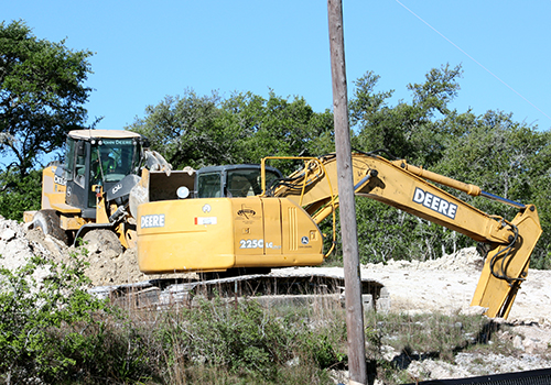 Construction of five new portables has begun behind the bus ramp.