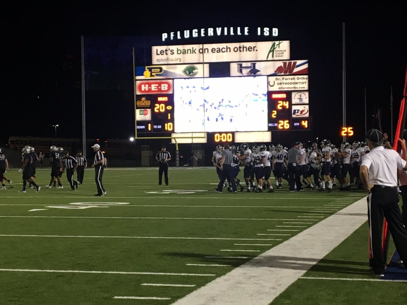 The team beats Hendrickson 24-20 in final seconds of the game.