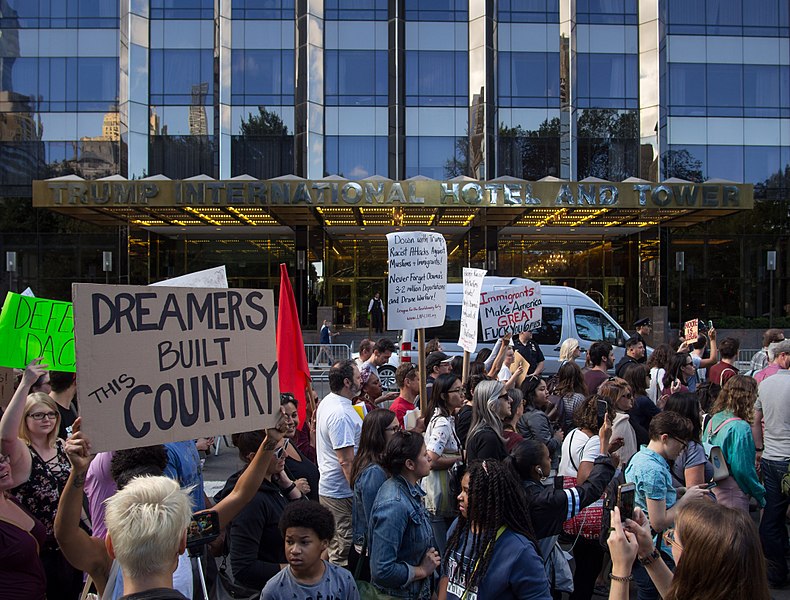 March and rally/protest in response to the rescission of Deferred Action For Childhood Arrivals (DACA) in New York City on September 9, 2017. The march began in Columbus Circle by the Trump International Hotel and Tower, went up Central Park West and turned into Central Park.