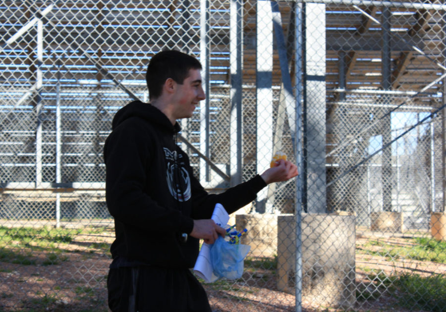 Whyatt Doss keeps it positive, despite his egg not surviving the fall.