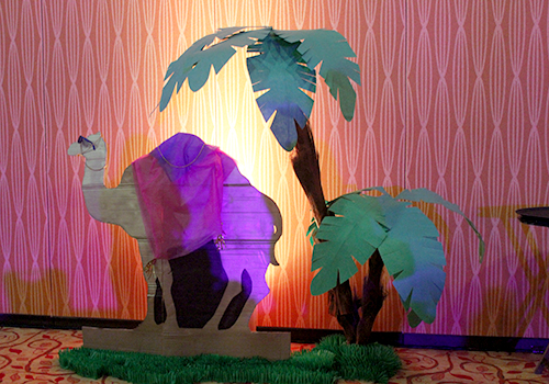 A camel came to prom in the Arabian night 