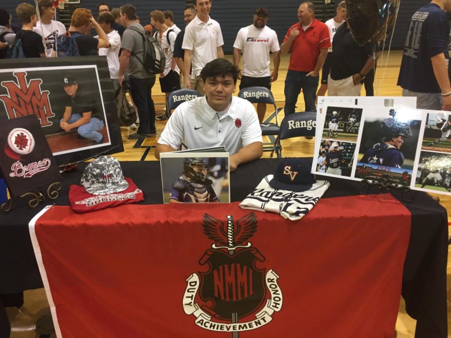 Senior cathcer CJ Horn commits to play baseball at New Mexico Military Institute.