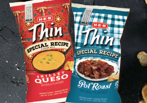 H-E-B is selling these flavored chips, Skillet Queso and Pot Roast, for a limited time only. 