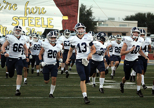 The football team takes the field tonight at Ranger Stadium against Midland Lee Rebels. Kickoff is at 7:30 p.m,.