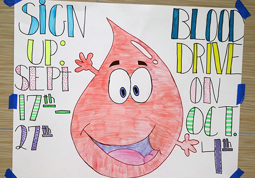 Get ready to roll up your sleeves and donate during the Oct. 4 blood drive on campus. Sign up before Sept. 28 and get those permission slips signed. 