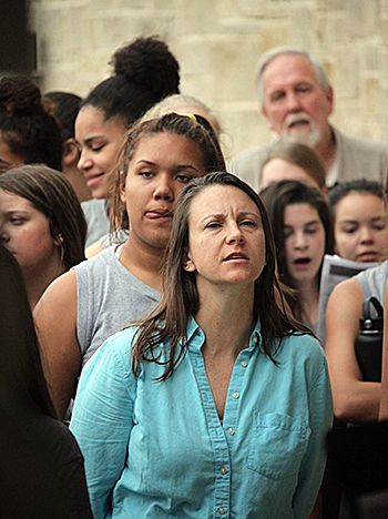 Attendees of See you at the Pole listen intently to what is being said.