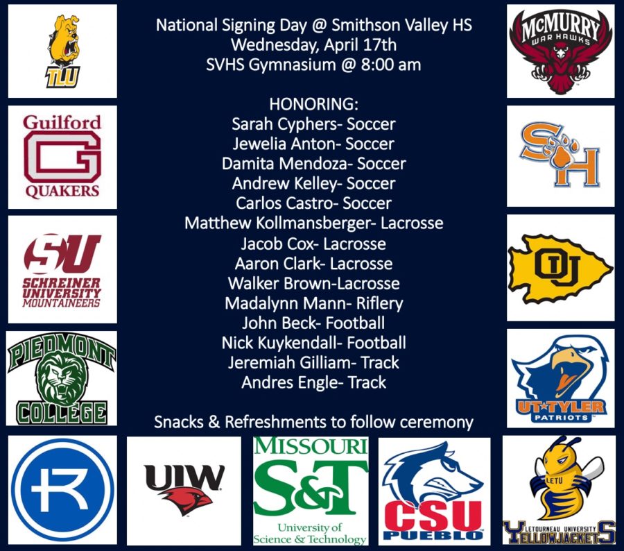 Juice, cookies and balloons await for tomorrow's signing in the main gym.
