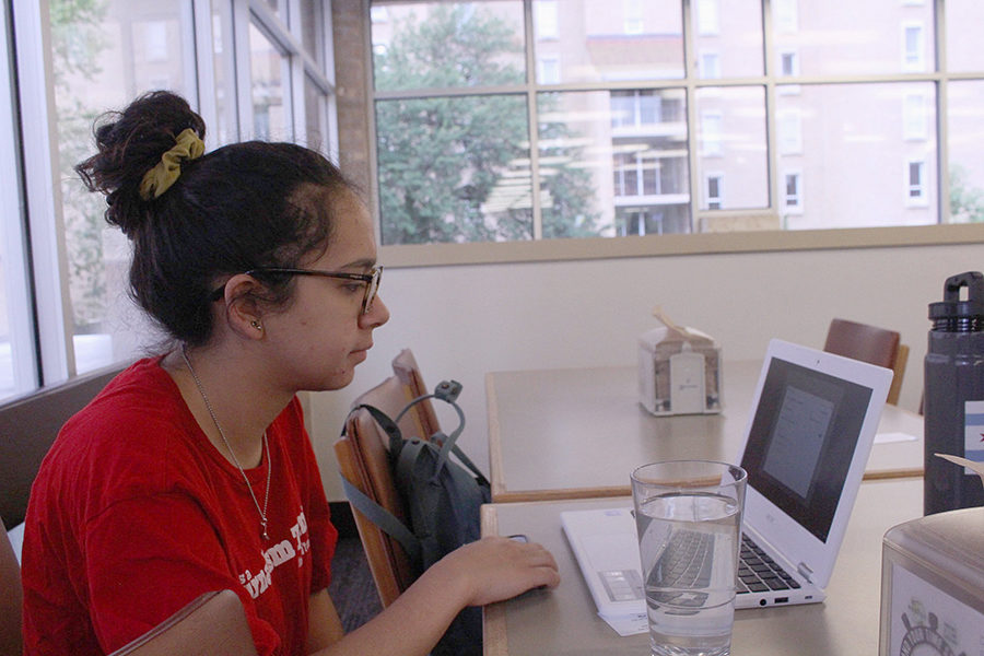 During a summer journalism workshop, senior Laney Rendon enjoys her last summer before graduation.