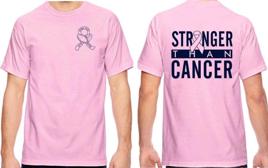 Student Council members will have a stand outside the cafeteria in order for students to buy Pink Out shirts until Oct. 25, 2019, the day of the game.