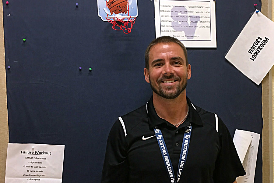 Girls' basketball coach, Mathew Sutherland settles into new office and a new team.