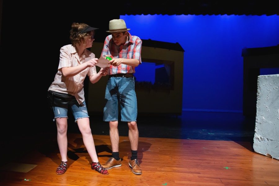 Two tourists, played by junior Lanie Stanley and senior Blake Von Tilzer, visit 'Middletown.'