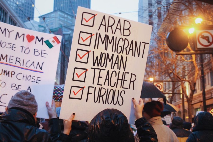 Feminists rally for women's rights, fighting for change in the world.