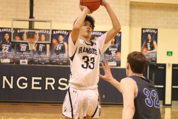 Freshman Zayden High scored eight points in Tuesday night's game.  Anderson defeated the Rangers 58-52.