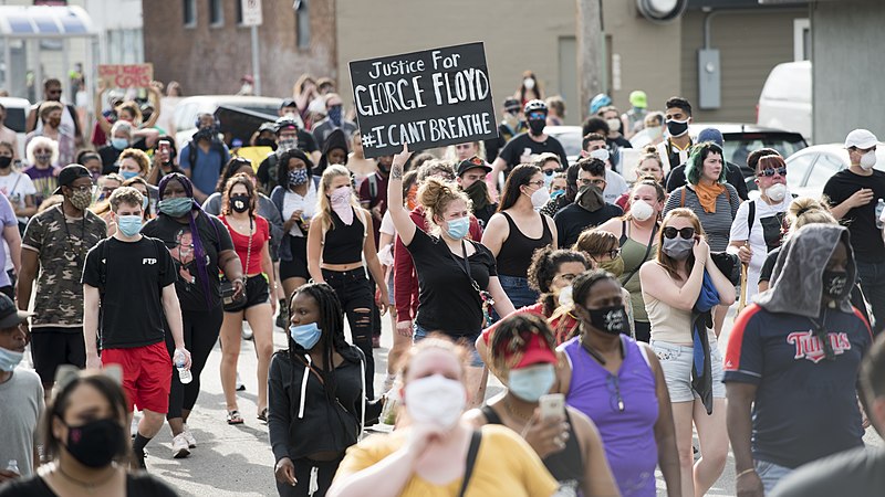 Protesters flood the streets of Minneapolis after the murder of George Floyd. The incident sparked riots across the nation.