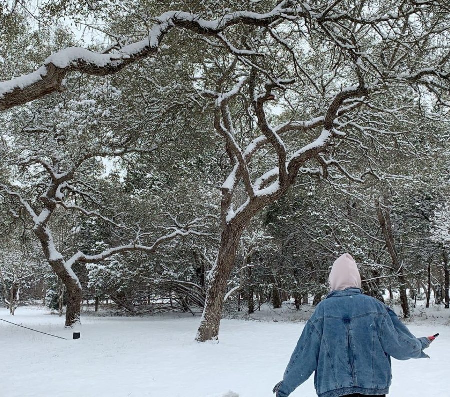 Even though her car was left on the side of 281 for several days, senior Kylie Morris made the most out of snowvid by staying over at her friend's house for a week.