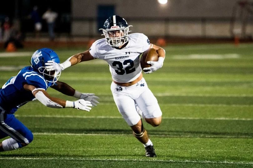 Travis McCracken races for a first down on Thursday against New Braunfels. McCracken's scored three touchdowns in the Rangers' 41-24 victory.