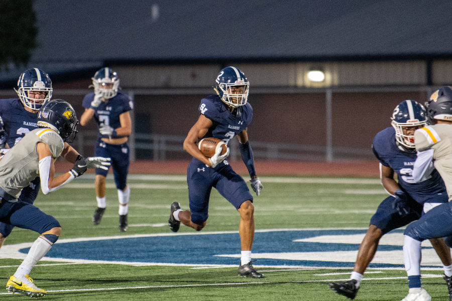 Garrison Eggleston runs up the middle against El Paso Eastwood.