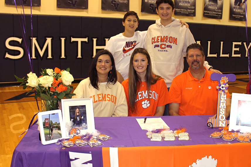 Isabella "Izzy" Kerr signs to row at Clemson University. Kerr also played volleyball for the Rangers.