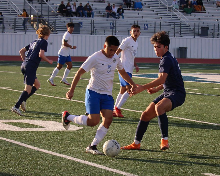 Danny McKeague battles with an attacker at the Ranger Classic tournament. 