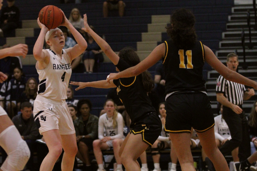 Allison Howe passes the ball to a teammate during a matchup against East Central on Dec 14.