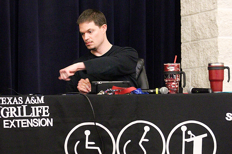 During a special assembly for sophomores today, Sean Carter from whenseanspeaks.com uses an iPad to share his story about a drunk driving accident that changed his life. He was in the vehicle of a drunk driver when it crashed in 2005. He suffered a traumatic brain injury that left him unable to walk and talk on his own. Now Carter and his mother speak to groups about the dangers of drinking and driving. For more, visit whenseanspeaks.com