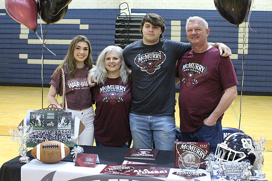 Skylar Soward signed to play football at McMurry University.