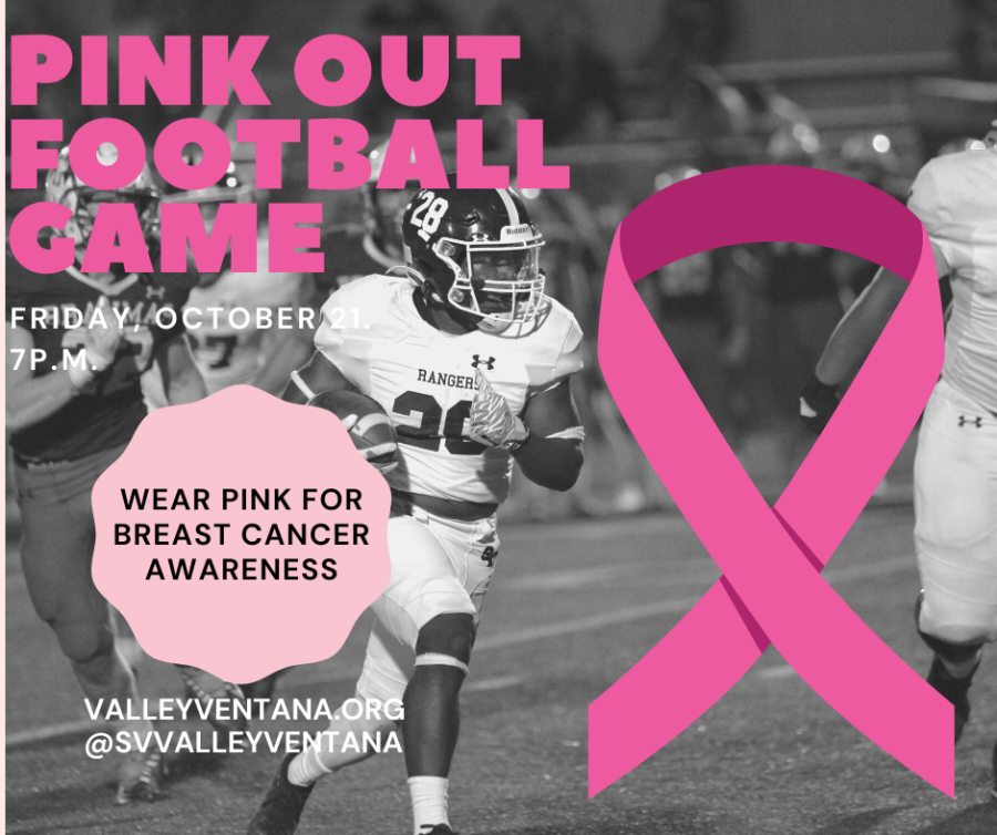 Friday's football theme is pink out for Breast Cancer Awareness Month.
