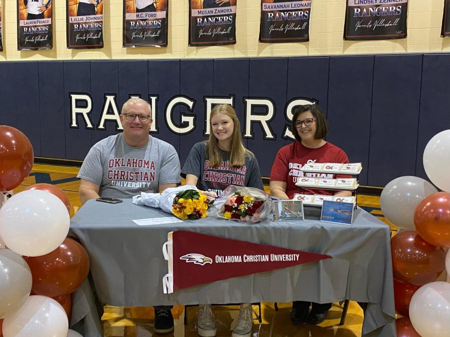 Vanessa Weatherford signs to Oklahoma Christian University to swim.