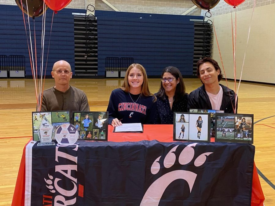 Sabrina Taber signs to play soccer at the University of Cincinnati.