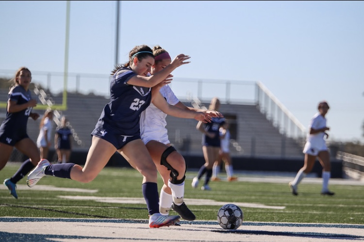 Junior Callaghan McGuire beats a defender down the line during the Ranger Classic tournament.
