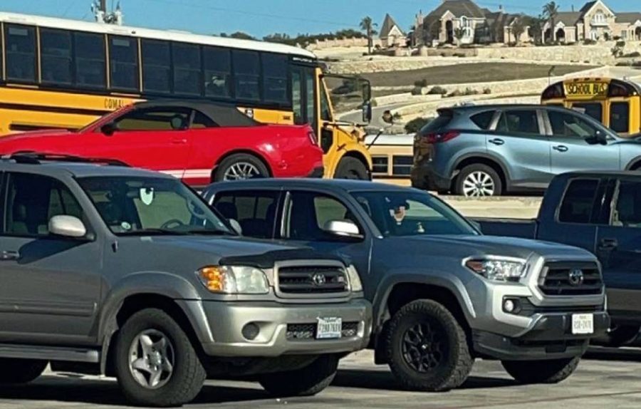 The orange parking lot section is available to students of all grade levels