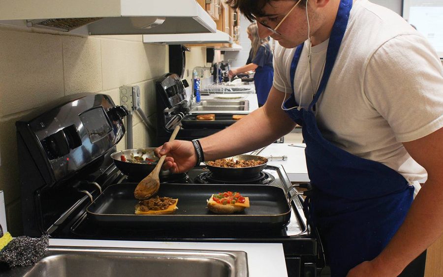 Students cooking grill cheese on March 9th.  