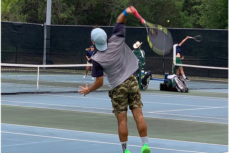 Senior Rowan Olsen  competed at state yesterday. With long rallies and a good match, he fell to the defending state champ. 