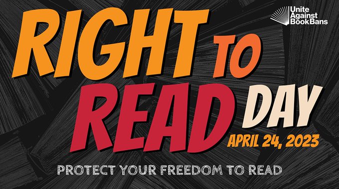 The American Library Association announced a "national day of action" in defense of libraries and the freedom to read, designating April 24, the Monday of this year's National Library Week, as Right to Read Day.