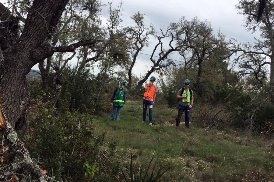 Senior Garrett Blanchard (right) leads his team in a disaster simulation for the final part of the Community Emergency Response Team program. CERT was established by the Federal Emergency Management Agency in 1993 to better prepare young people for high stress and dangerous situations.