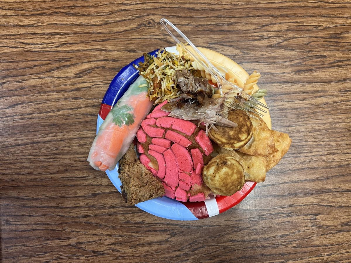 Broadcast member Julissa Vargas' plate after getting a little bit of everything.