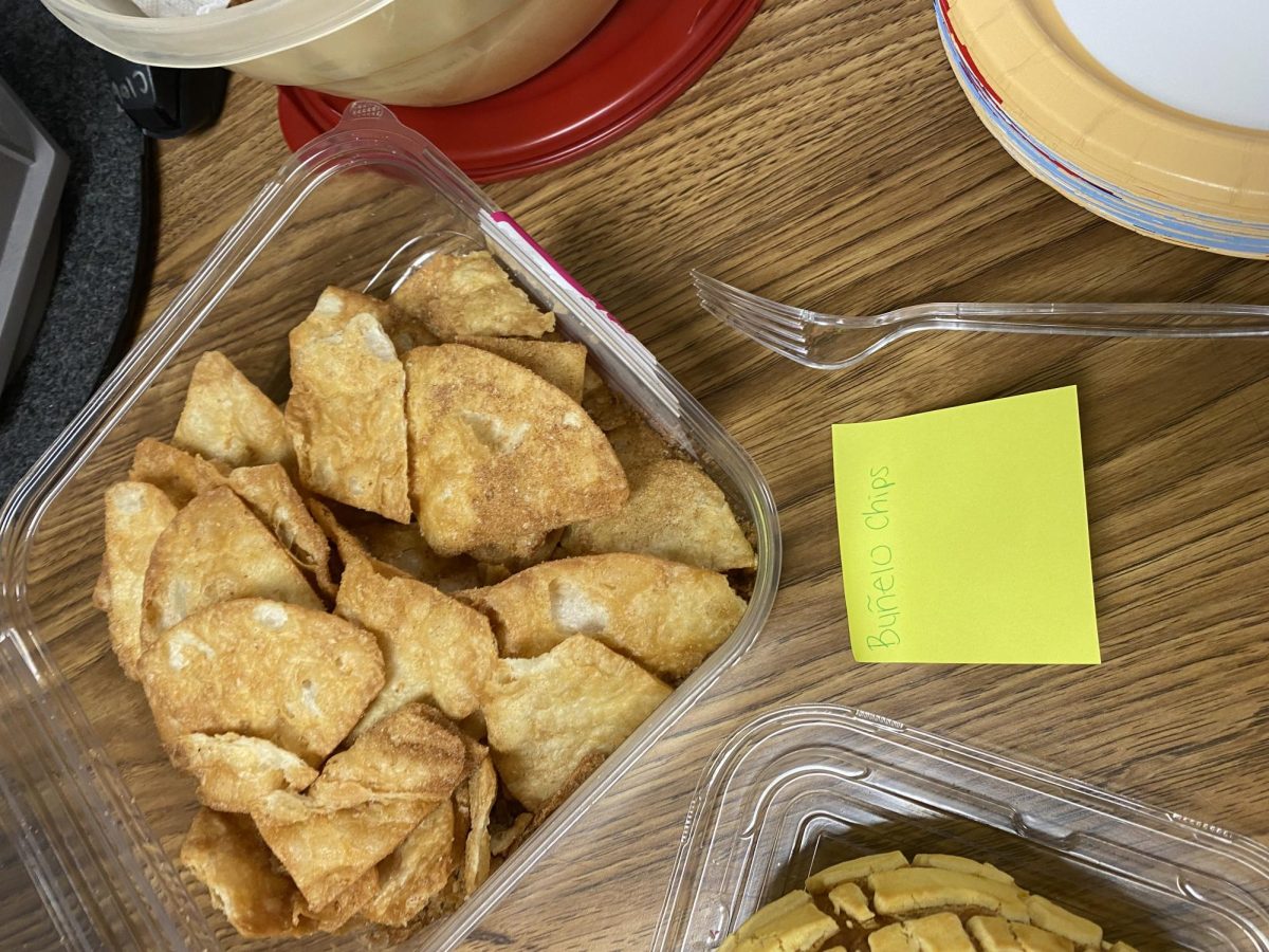 Bunuelo chips: Julissa Vargas brought bunuelo chips, which are usually eaten around christmas time in the hispanic culture.
