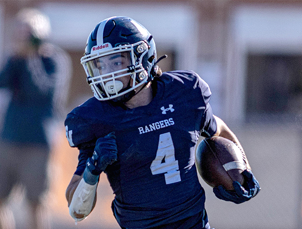 Senior cornerback Jackson Duffey's 35-yard TD off an interception against A&M Consolidated is up for top play in Texas high school football 2023 regional final round.