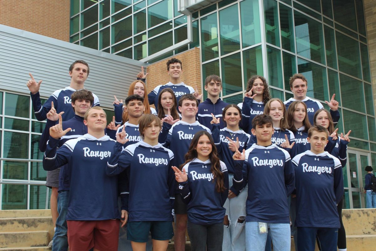 The state bound wrestling team poses for a photo after their send off on Feb. 14.