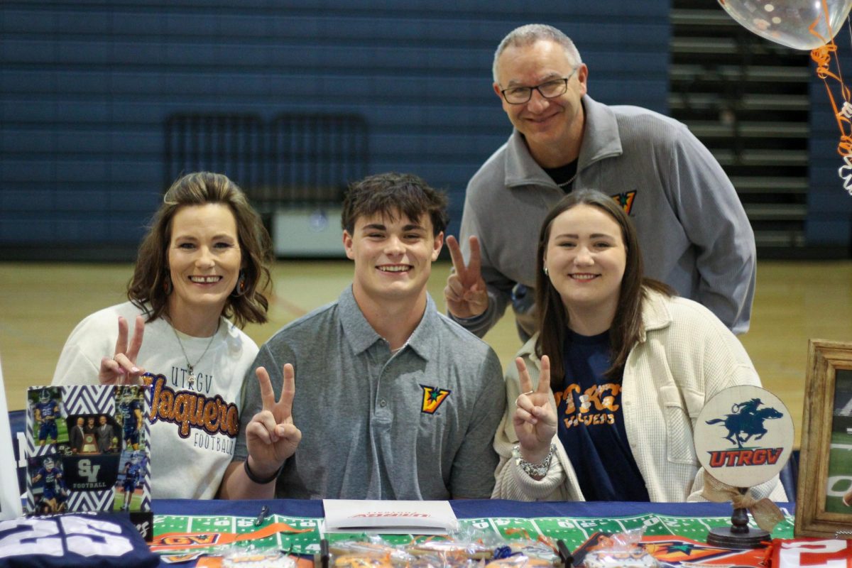 Senior Jaxson Maynard signs with the University of Texas Rio Grande Valley for football. He will play for UTRGV’s first Division 1 football team.