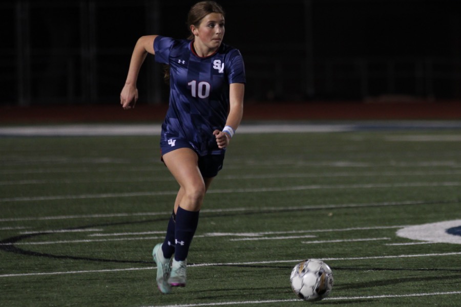 Freshman Peyton Cox had a goal in the 7-0 win against Wagner. The girls soccer team is currently first in district with a record of 9-1-1.
