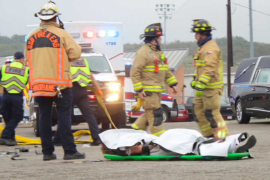 Senior Maverick Minister is pronounced dead at the Shattered Dreams presentation March 7. He was later taken away in a hearse.